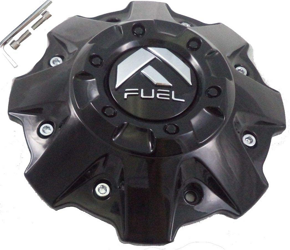 Fuel 1PC — FUEL 5/6 LUG GL-BLK CAP (FLAT BOTTOM)