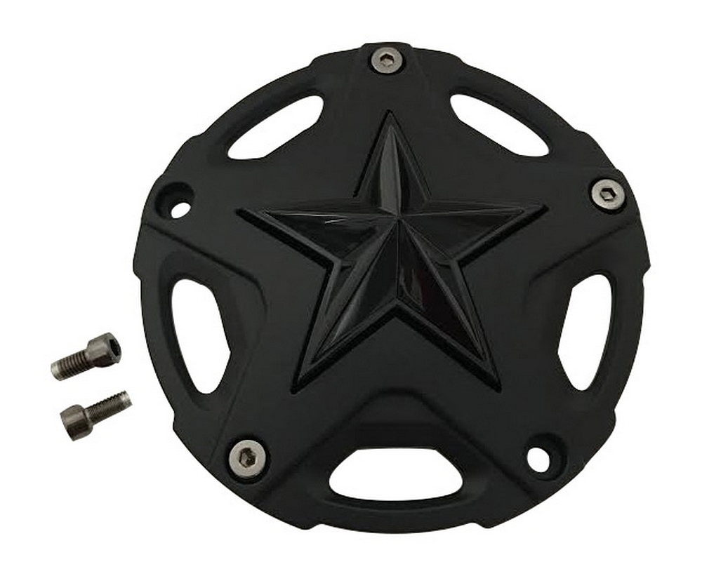 XD Series Matte Black w/ Gloss Star RS3 Wheel Center Hub Cap 827CAPMB-GB